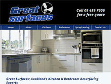 Tablet Screenshot of greatsurfaces.co.nz